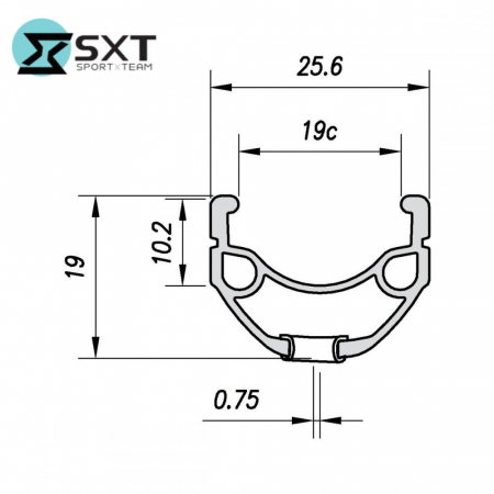 Roata spate SXT 27.5, 584x19C, Alu, Dubla, 36H [2]