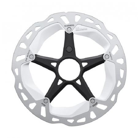 Piese biciclete - Disc frana Shimano RT-EM810-M, Center Lock, piulita cu caneluri externe, 180mm