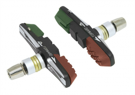 Saboti frana - Saboti frana V-Brake Force cu sina CNC verde/negru/maro 70mm