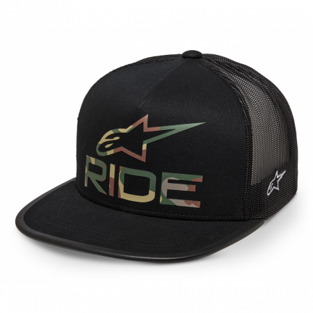Sepci, Caciuli, Cagule - Sapca Alpinestars Ride 4.0 Camo Trucker Hat Black OS