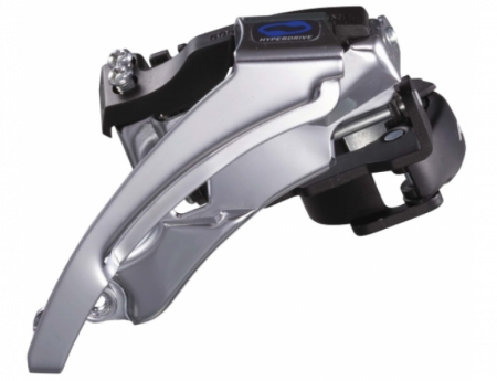 Piese biciclete - Schimbator fata Shimano Altus FD-M310, triplu, pt. 7/8 vit., top swing, tragere dubla, colier 34.9mm (cu adaptor 31.8/28.6mm), p