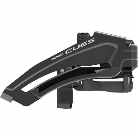 Piese biciclete - Schimbator fata Shimano CUES FD-U8010-L, 2x10/11 viteze, colier 34.9mm (cu adaptor 31.8mm si 28.6mm), top swing, unghi CS 63-68, pt 46T, CL 48.8mm