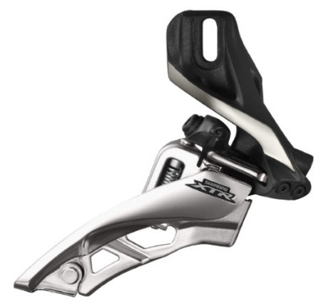 Piese biciclete - Schimbator fata Shimano XTR FD-M9000-D, 3x11 viteze, direct mount, side swing, tragere prin fata, unghi CS 66-69