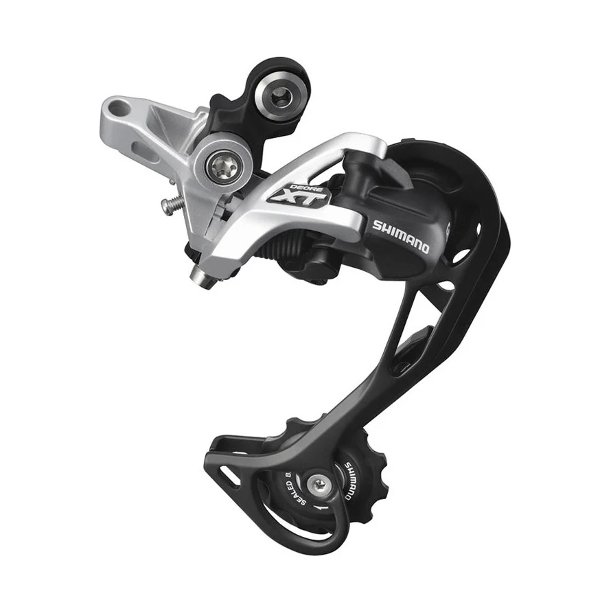 Schimbatoare pinioane - Schimbator spate Shimano Deore XT RD-M781-GS-S, 10 viteze, patina scurta, argintiu