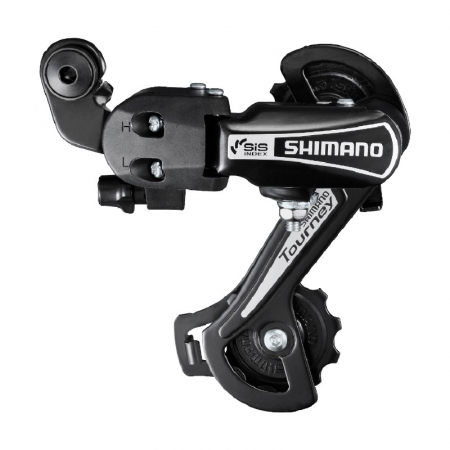 Piese biciclete - Schimbator spate Shimano Tourney RD-TY21-B-GS 6 vit Prindere pe Ureche Negru