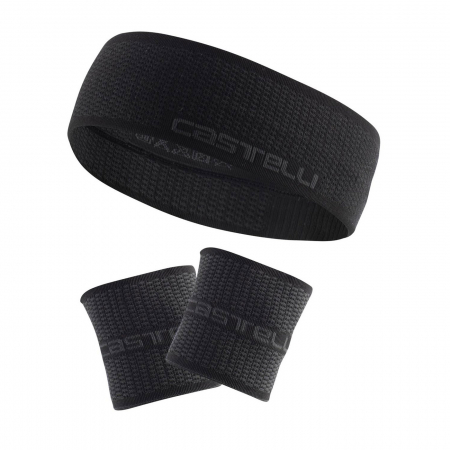Sepci, Caciuli, Cagule - Set bentita si mansete Castelli BB 1981 Sweat, Negru, UNI
