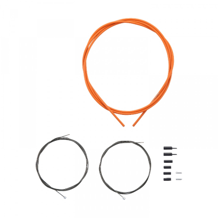 Set cablu si camasa schimbator Shimano Road OptiSlik portocaliu [1]