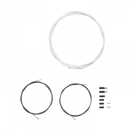 Set cablu si camasa schimbator Shimano Road OptiSlik alb [1]