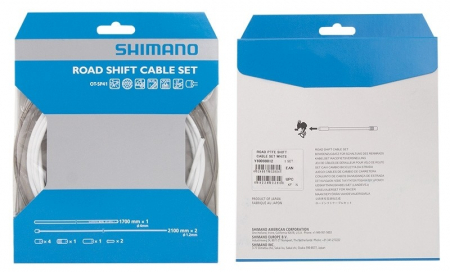 Piese biciclete - Set cabluri si camasi schimbator Shimano DA79 sosea alb