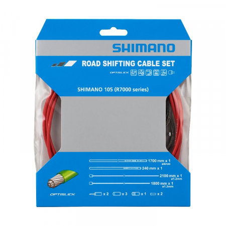 Set cabluri si camasi schimbator Shimano OT-RS900 OptiSlick, Rosu [0]
