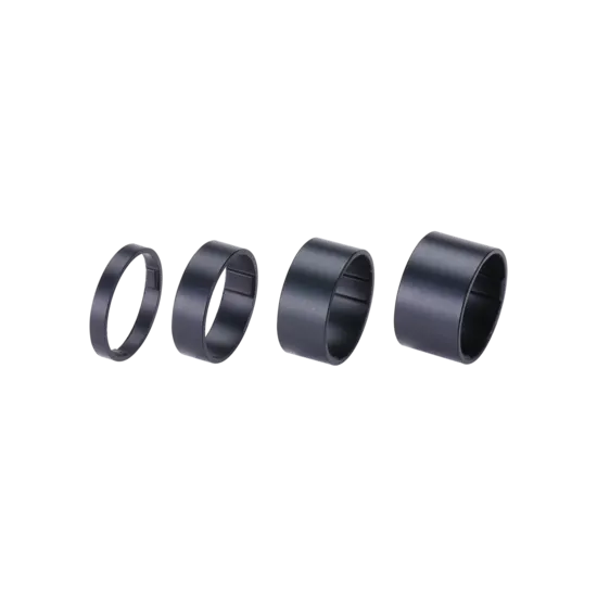 Piese biciclete - Set distantiere furca BBB BHP-36 LightSpace 1 1/8 inch, 5/10/15/20mm, negru lucios