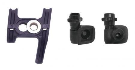 Accesorii cadre - Set opritoare cablu pe cadru Shimano STI negre si ghidaj sub cadru