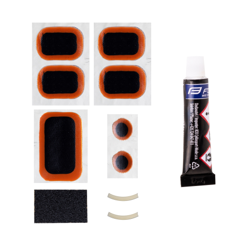 Scule bicicleta - Set reparatie pana Force 7 petece cu lipici
