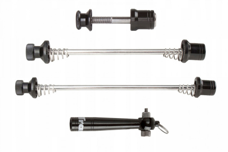Butuci roti - Set tije excentric Tranz-X Security Lock, fata/spate/tija sa, negre