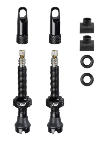 Valve tubeless - Set Valve Tubeless Force 2xFv 44mm Negre