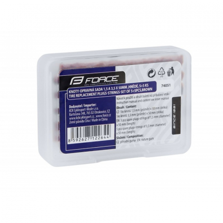 Snururi pentru kit de reparatie tubeless Force 5+5 buc, maro [1]