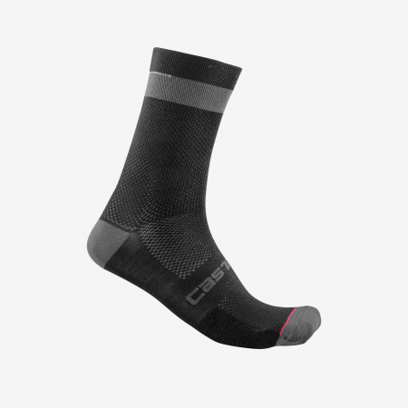Sosete - Sosete Castelli Alpha 18, negru/gri inchis, S/M, 35-39