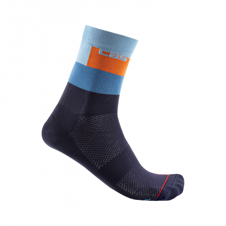 Sosete - Sosete Castelli Blocco 15, Bleumarin/Bleu/Portocaliu, XXL, 44-47