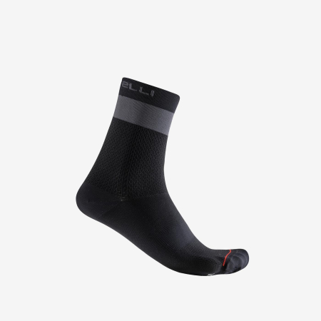 Sosete - Sosete Castelli Elements 15, Negru/Gri, L/XL, 40-43