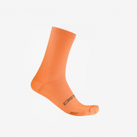 Sosete - Sosete Castelli Espresso 18, unisex, portocaliu vivid, XXL