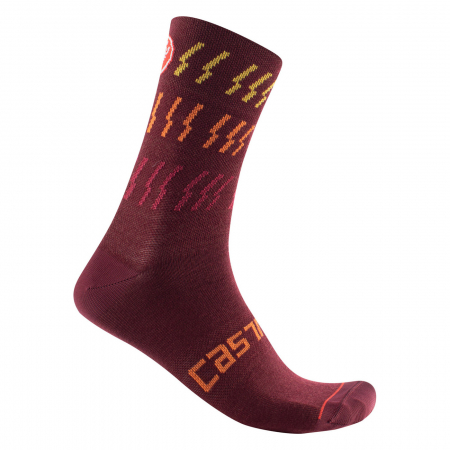 Sosete - Sosete Castelli Mid Winter 18, Visiniu/Galben, XXL, 44-47