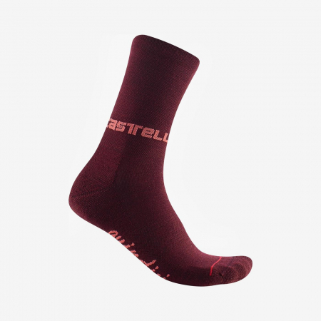 Sosete - Sosete Castelli Quindici Soft Merino W, visiniu, S/M, 35-38