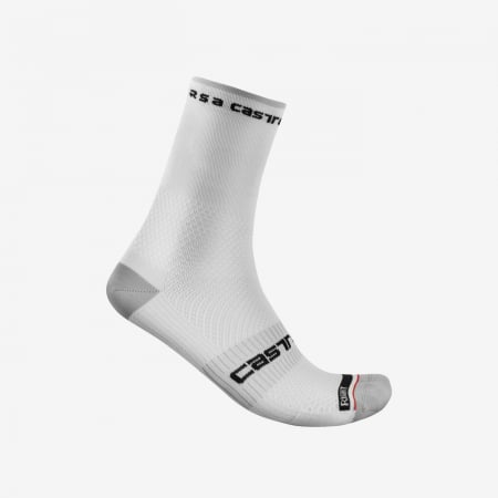 Sosete - Sosete Castelli Rosso Corsa PRO 15, unisex, alb, XXL, 44-47