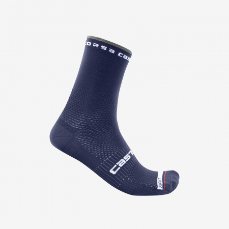 Imbracaminte ciclism - Sosete Castelli Rosso Corsa PRO 15, unisex, albastru belgian, L/XL, 40-43