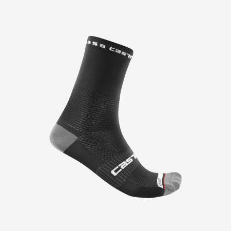 Sosete - Sosete Castelli Rosso Corsa PRO 15, unisex, negru, S/M, 35-39