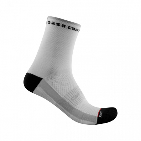 Sosete - Sosete Castelli Rosso Corsa W 11, pentru femei, alb/negru, L/XL, 39-41