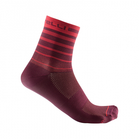Sosete - Sosete Castelli Speed Strada 12, Visiniu/Rosu, L/XL, 40-43