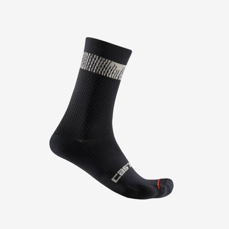 Sosete - Sosete Castelli Unlimited 18, Negru/Argintiu, L/XL, 40-43