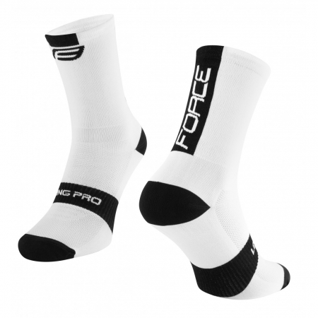 Sosete - Sosete Force Long Pro alb/negru, 42-46 (L/XL