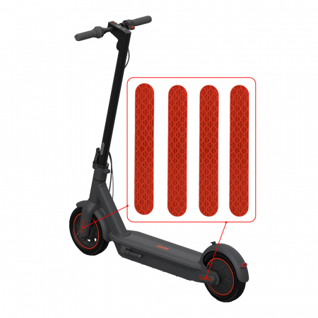Sticker reflectorizant pentru trotineta electrica Max G30, rosu [1]