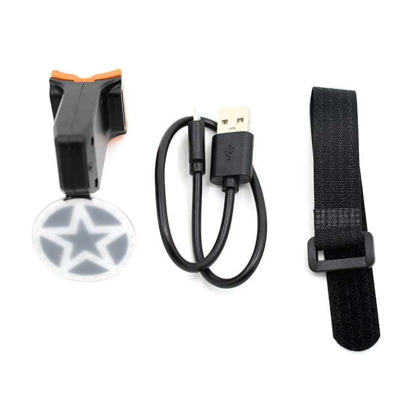 Lumina spate LED Bicycle Tail Lamp USB Stea, rezistent la apa [1]