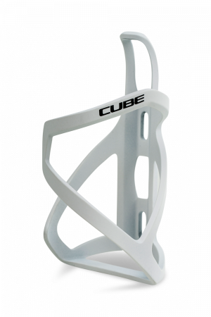 Accesorii - Suport Bidon Cube HPP Left-Hand Sidecage Alb Mat/Negru Lucios
