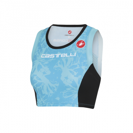 Costume de Triatlon - Top De Triatlon Castelli Free W Tri Short Top, Albastru/Negru, L