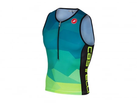 Top Triatlon Castelli Core 2, Turcoaz/Verde/Negru, L [5]