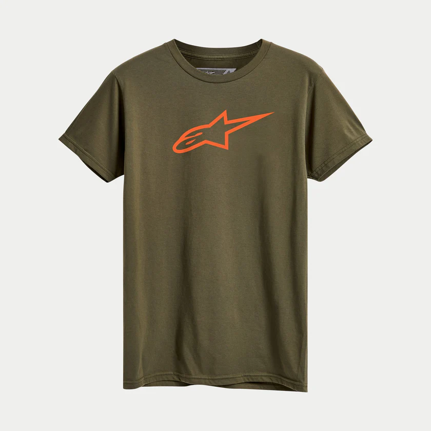 Imbracaminte ciclism - Tricou Alpinestars Ageless Classic Tee Verde/Portocaliu XL