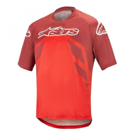 Tricouri si bluze ciclism - Tricou Alpinestars Racer V2 SS Burgundy/Red/White XL