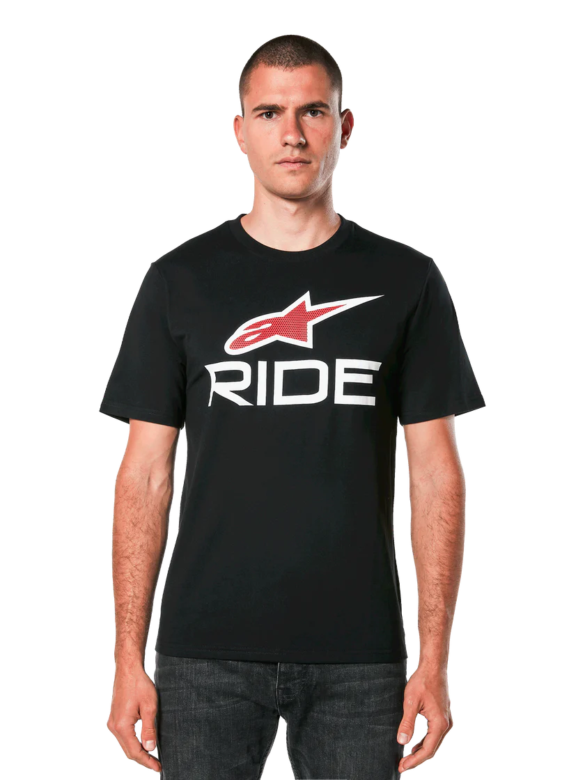 Tricouri si bluze ciclism - Tricou Alpinestars Ride 4.0 CSF Tee Black/White/Red XXL