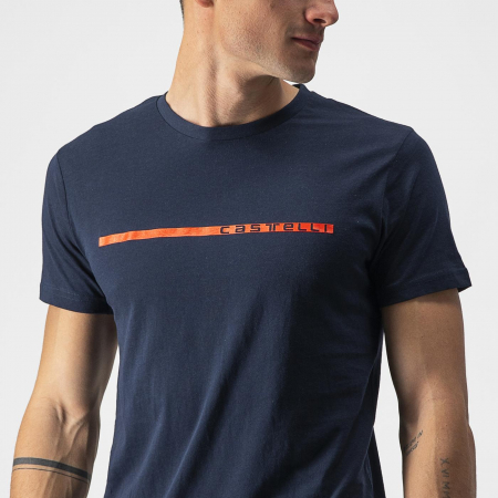 Tricou casual Castelli Ventaglio Tee, Bleumarin/Rosu, XXL [3]