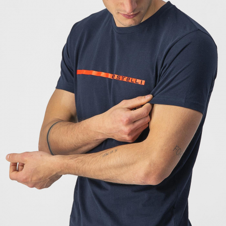 Tricou casual Castelli Ventaglio Tee, Bleumarin/Rosu, XXL [2]