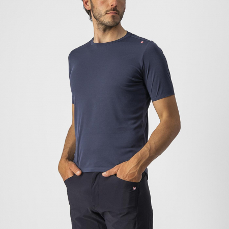 Imbracaminte ciclism - Tricou casual Castelli Tech 2 Tee, Bleumarin, L