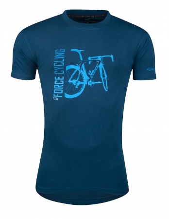 Tricou casual cu maneca scurta Force Flow Albastru XS [0]