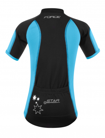 Tricou ciclism Force Kid Star 154-164cm Negru/Albastru [1]