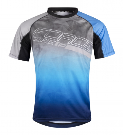 Tricou ciclism Force MTB Core, gri/albastru, XXL [0]