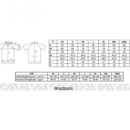 Tricou ciclism Force T12 negru/alb M [1]