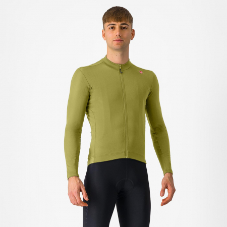 Tricou cu maneca lunga Castelli Espresso Thermal, verde salvie/verde inchis, XS [0]