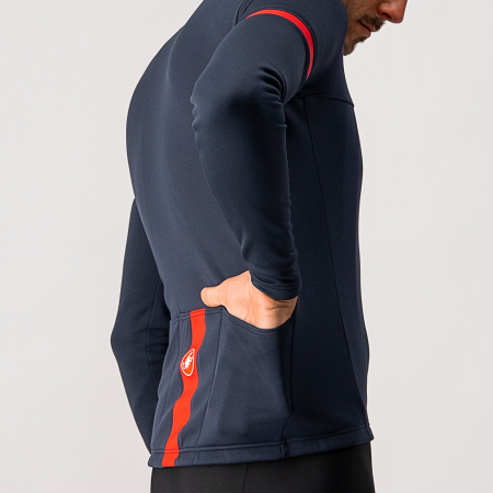 Tricou cu maneca lunga Castelli Fondo 2 FZ, Bleumarin/Rosu, L [2]